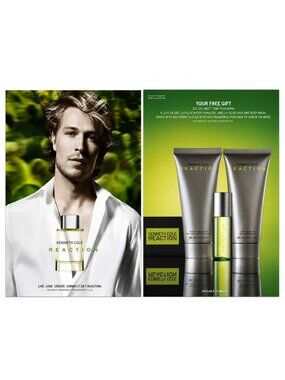 2007 Kenneth Cole Reaction Cologne Macy's Vintage Print Ad Double Sided